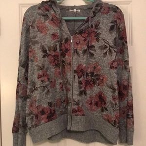 Floral sweater jacket 1X